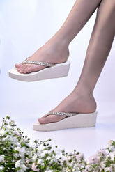 ALLURE WEDGES-WHITE (40% OFF)