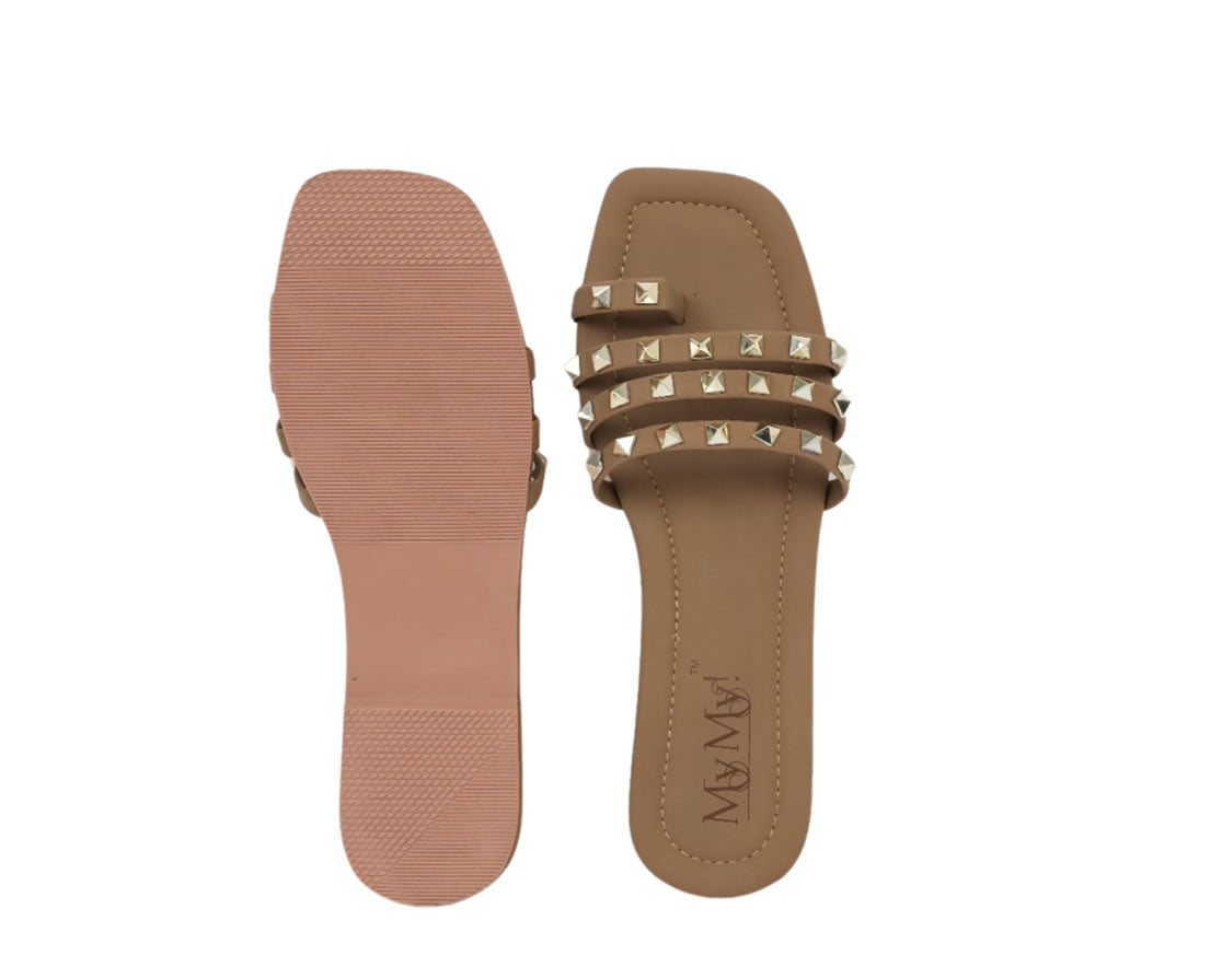 Studded Toe ring flats