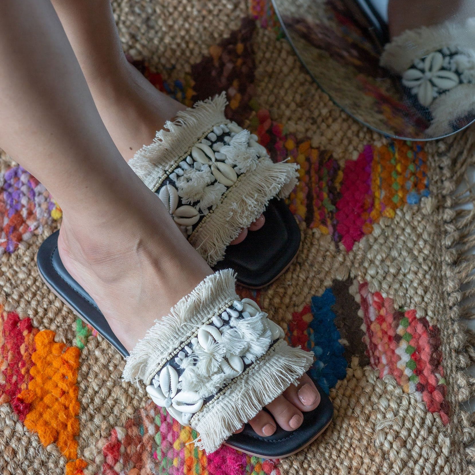 Boho Fringe Slide (43% OFF)