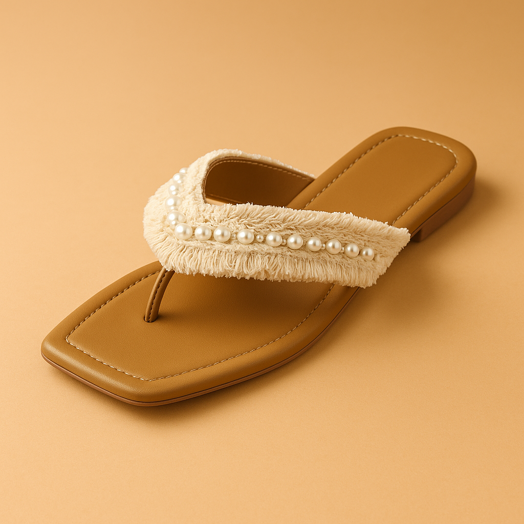 Lacey Pearl Flip-Flops (50% OFF)
