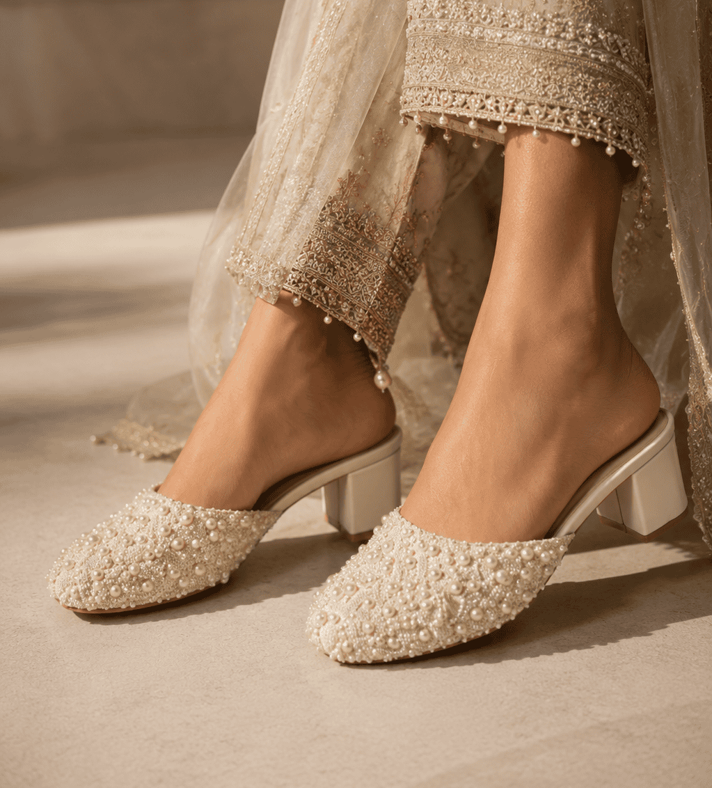 Pearl Embellished heels