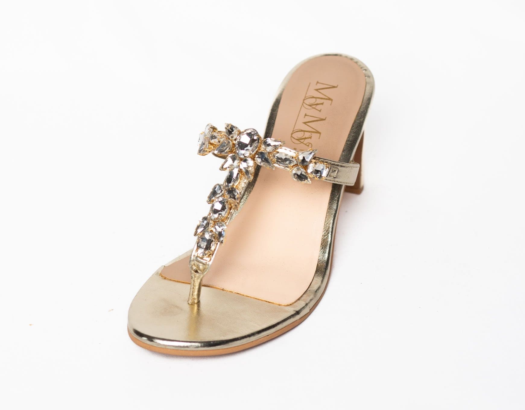 Crystal-Embellished Heels (50% OFF)