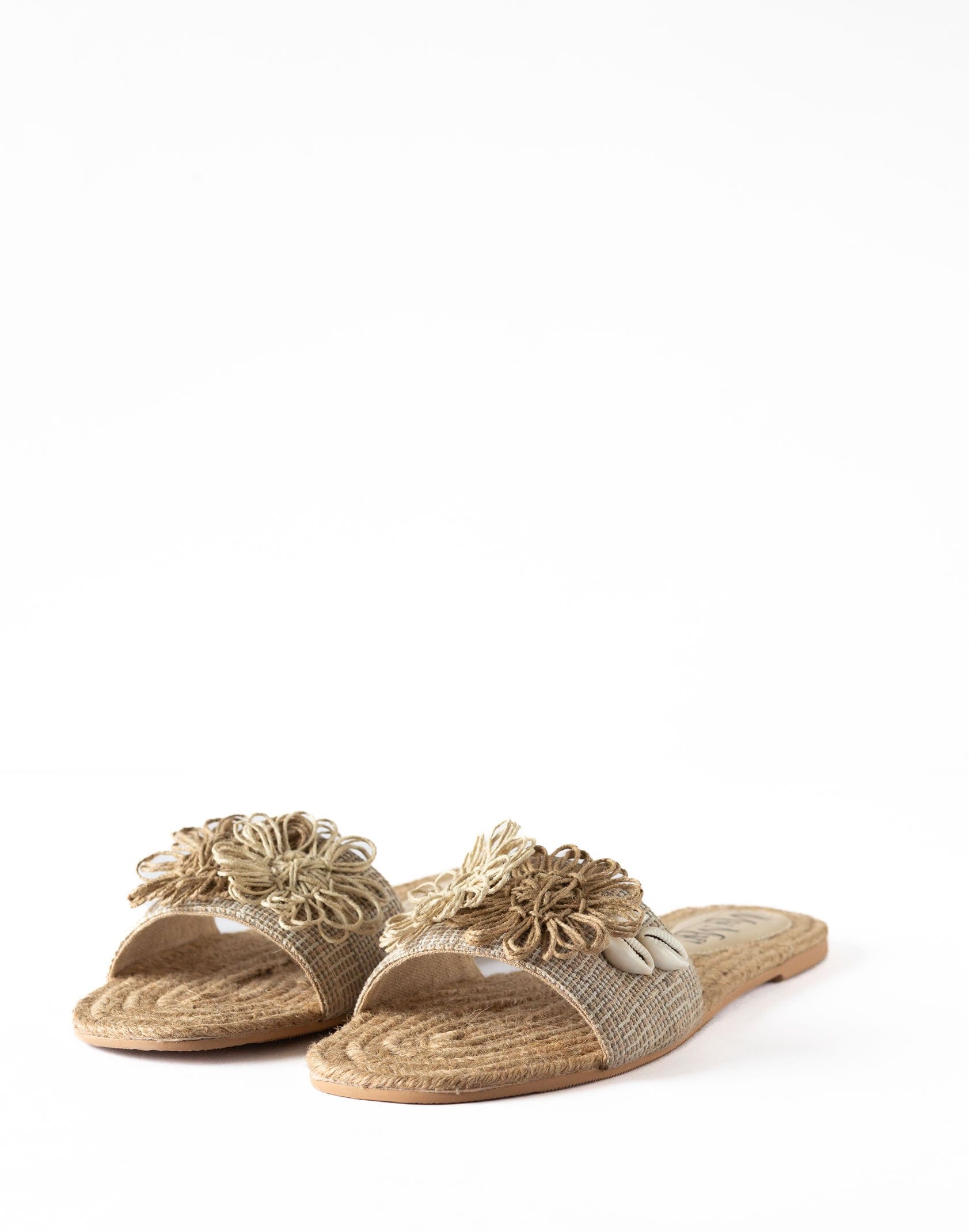 Floral jute Sandals (40% OFF)