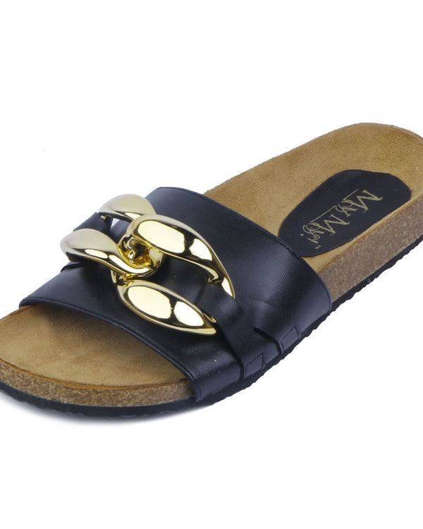 GOLD CHAIN LOCK SLIP-ON