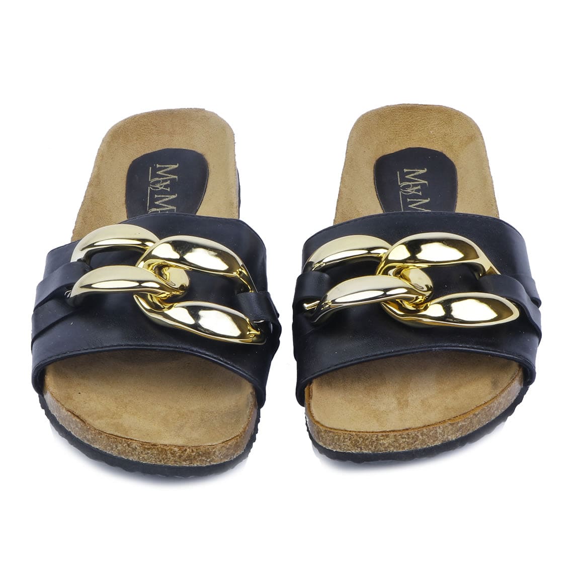 GOLD CHAIN LOCK SLIP-ON