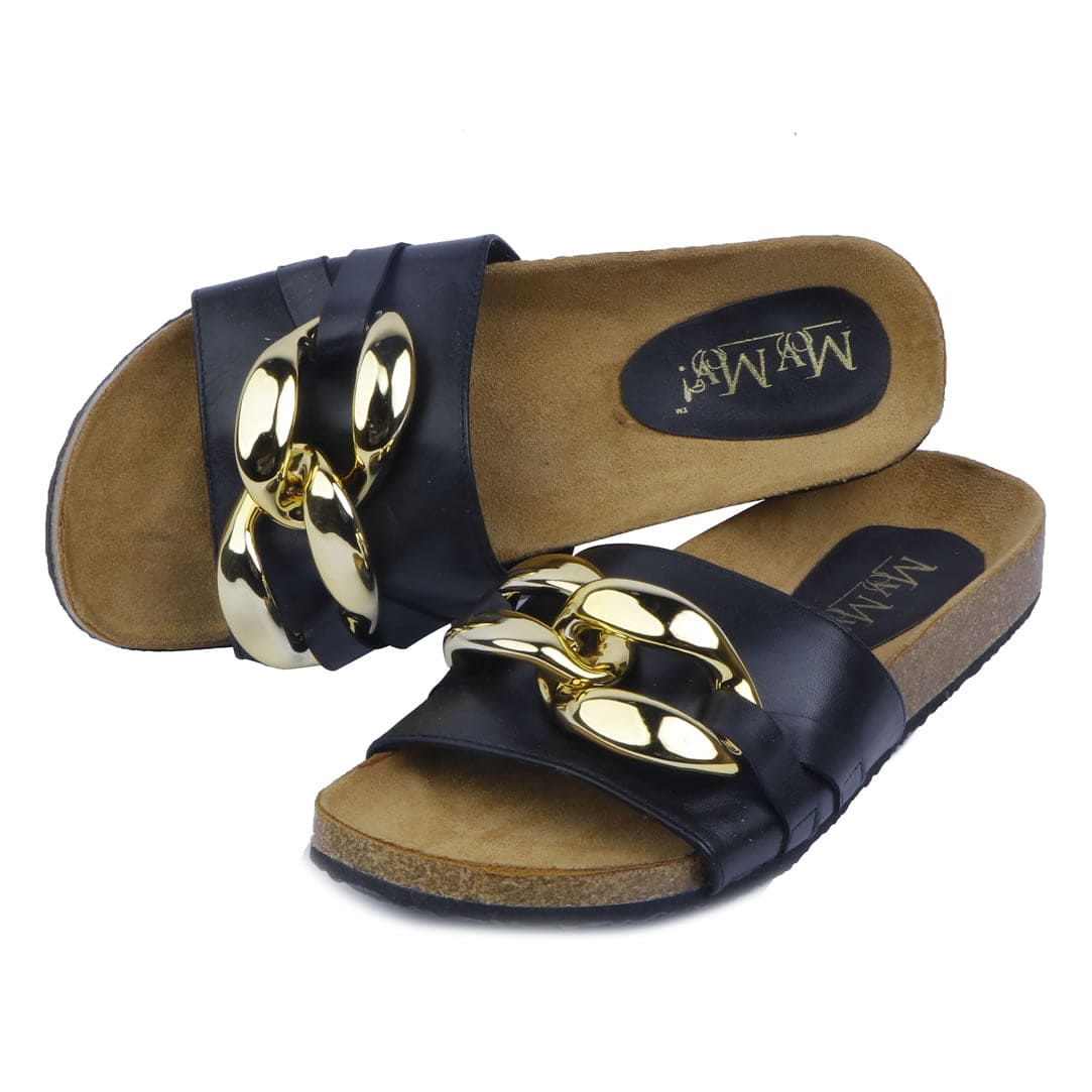 GOLD CHAIN LOCK SLIP-ON