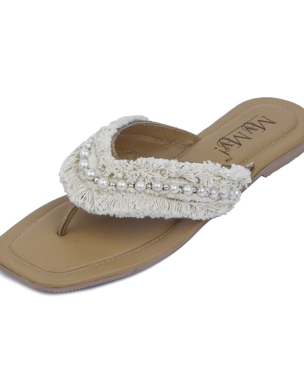 Lacey Pearl Flip-Flops (50% OFF)