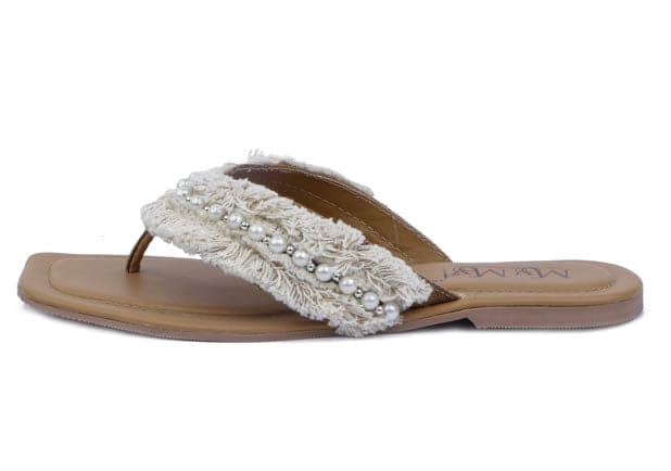Lacey Pearl Flip-Flops (50% OFF)