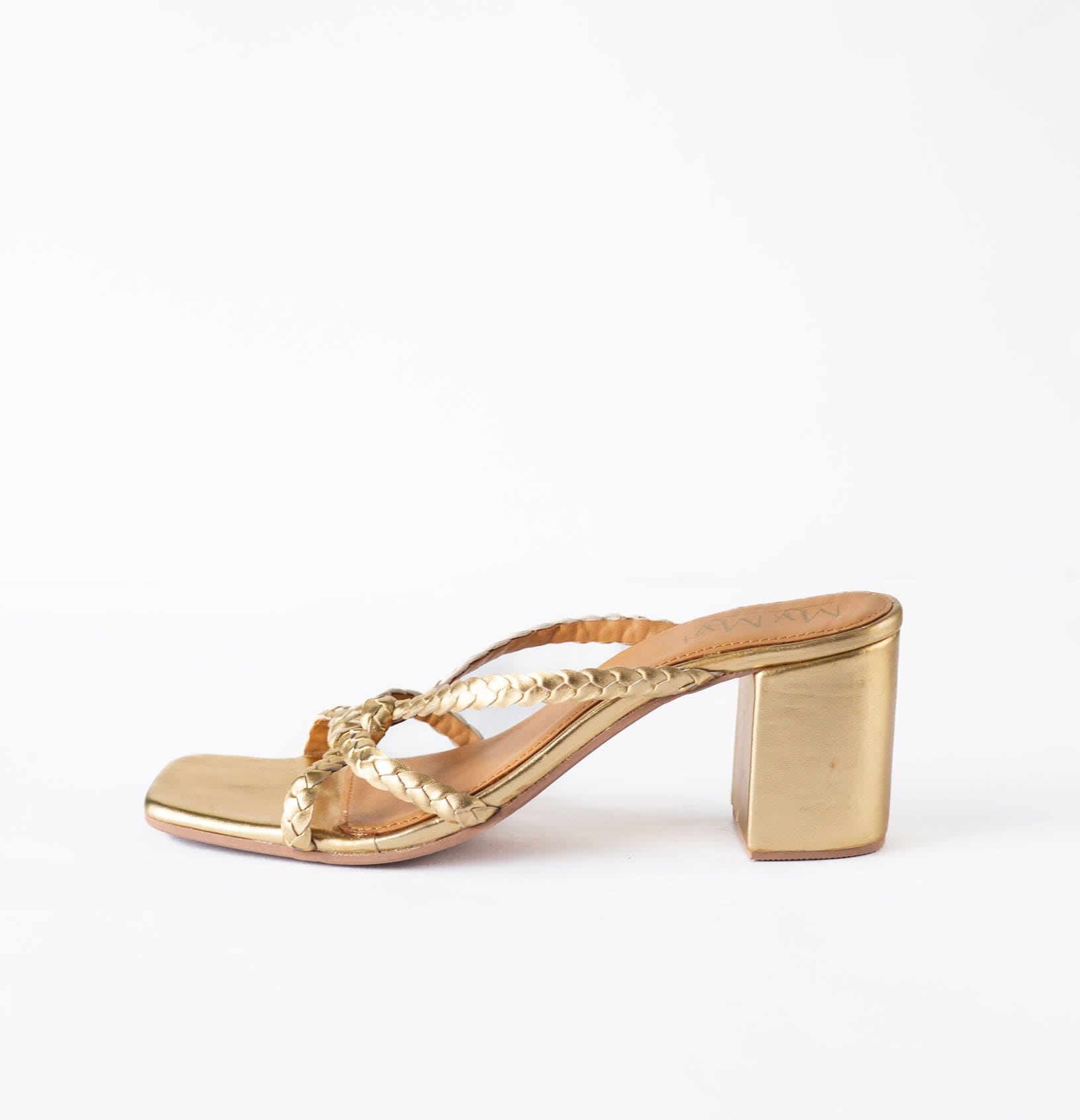 MYMY! GOLD BLOCK HEEL