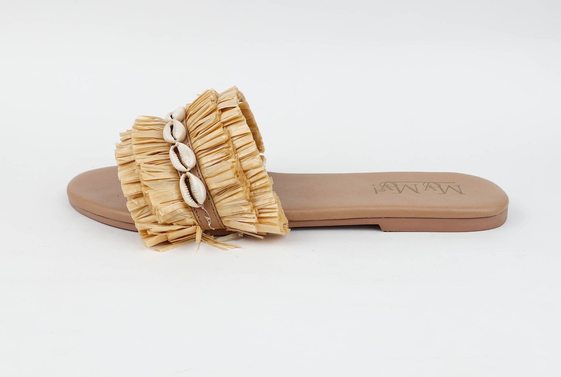 RAFFIA SLIDE SANDALS (30% OFF)