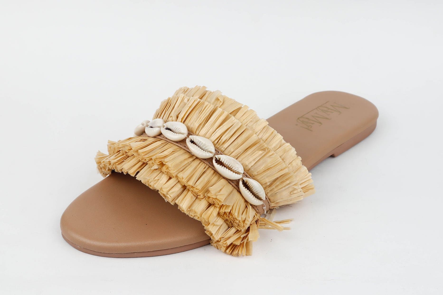 RAFFIA SLIDE SANDALS (30% OFF)