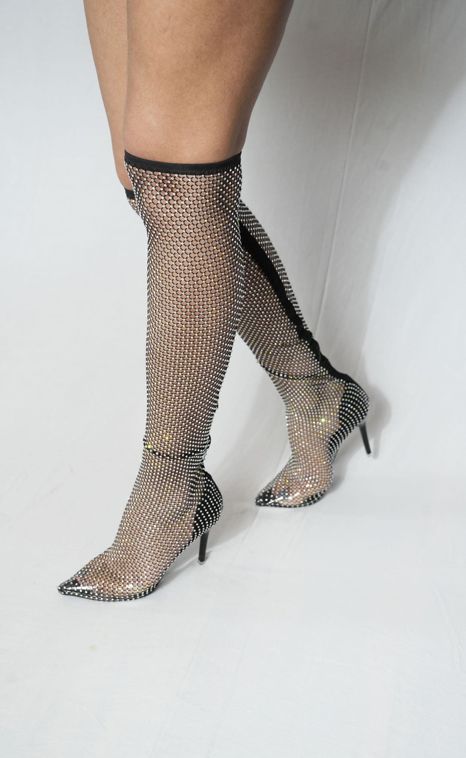 Rhinestones Stiletto Boots