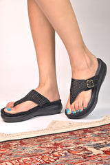 SHIMMER WEDGE BLACK (50% OFF)