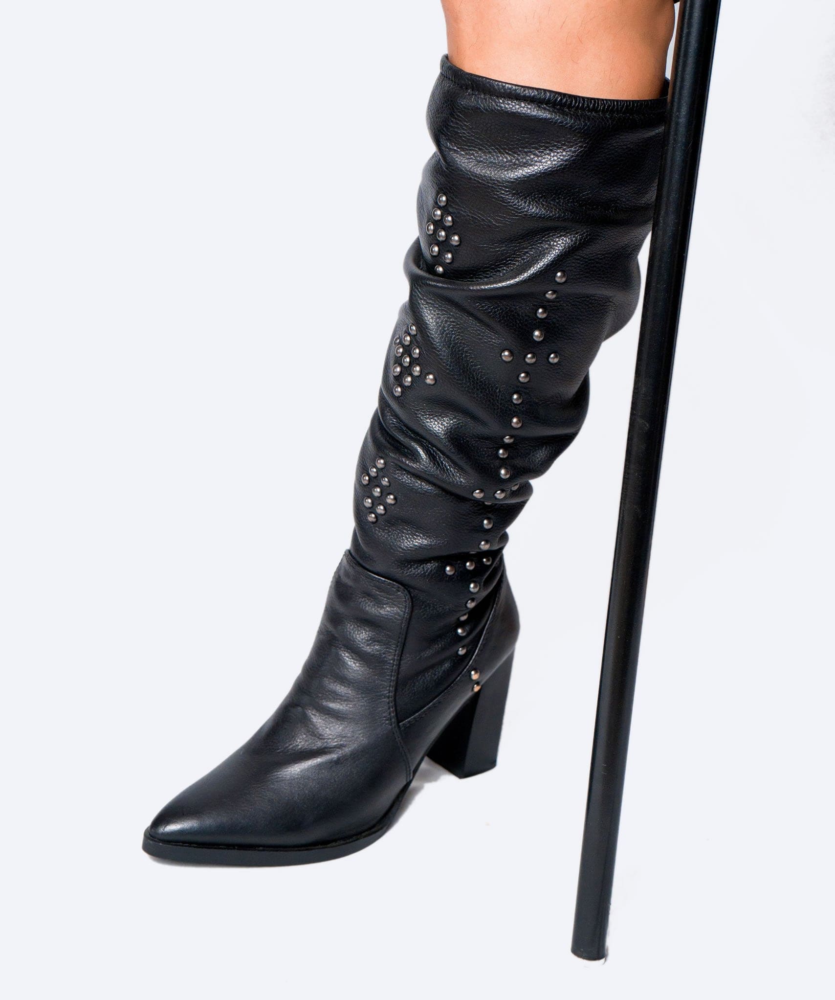 Studded Black Strides