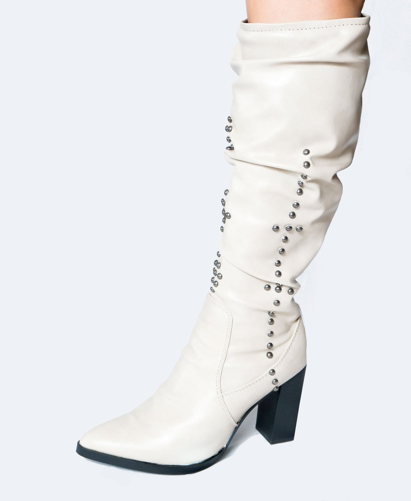 Studded White Strides