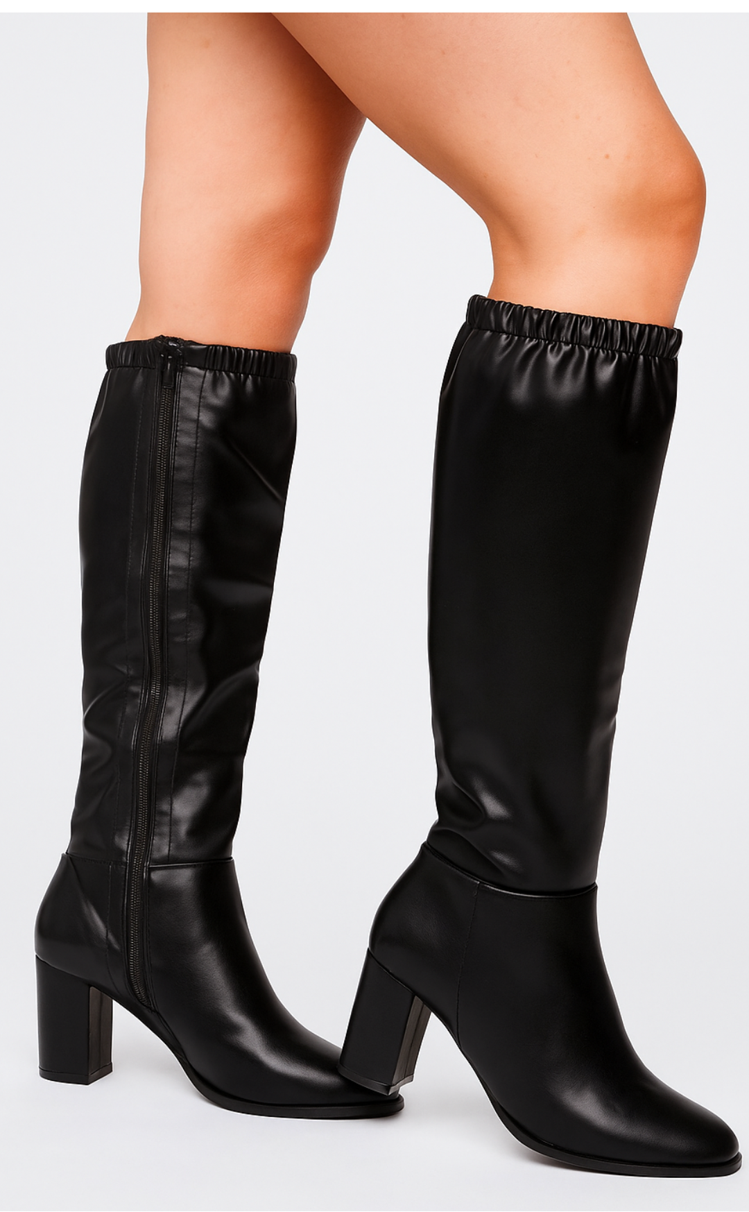 RUFFLED BLACK BOOT