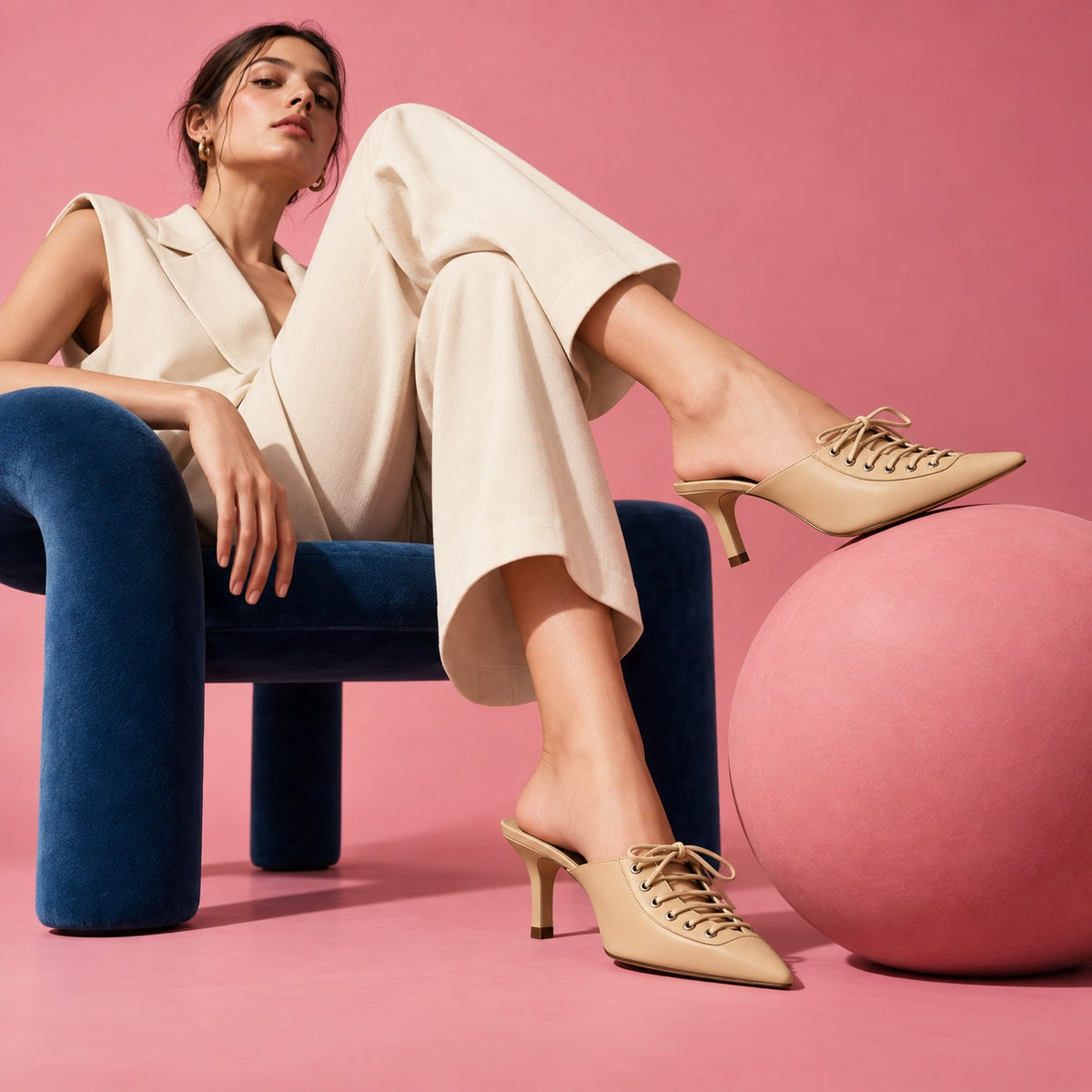 AURELIA  BEIGE HEELS