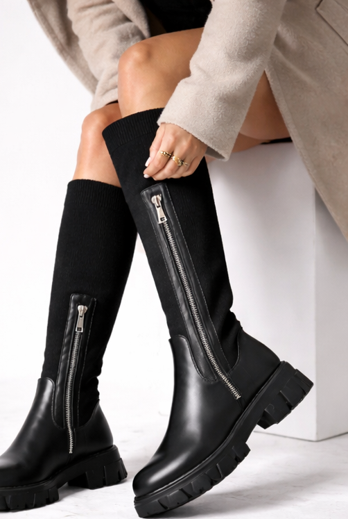 Knee high winter boots