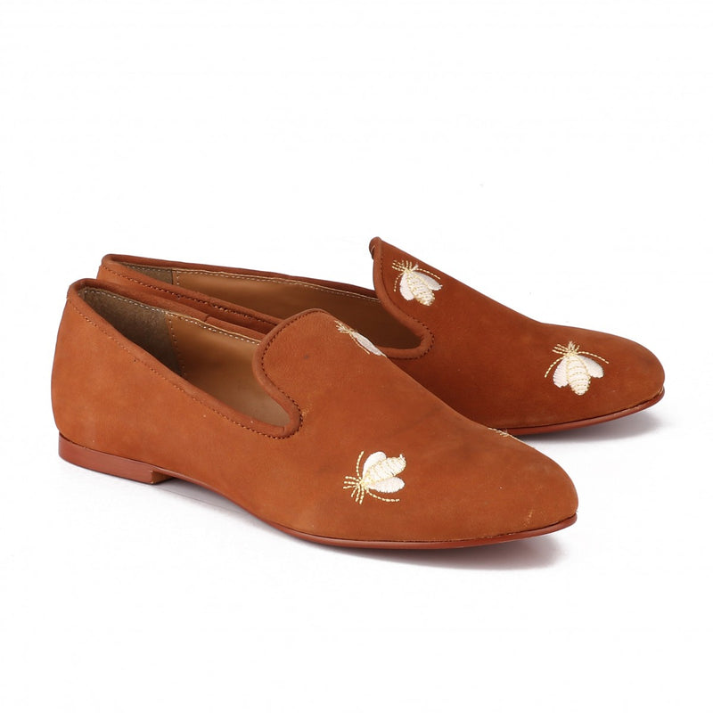 Embroidered Bumble Bee Loafers