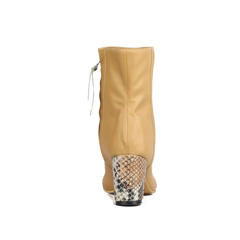 Pointed Toe Slouch Boot (BARE SERPENT)