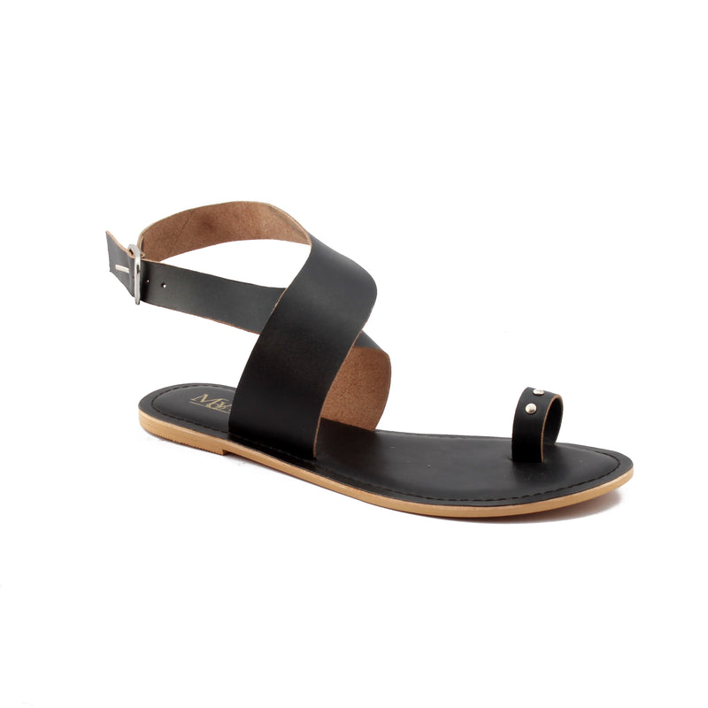 Toe-Loop Cross Enclosure Sandals