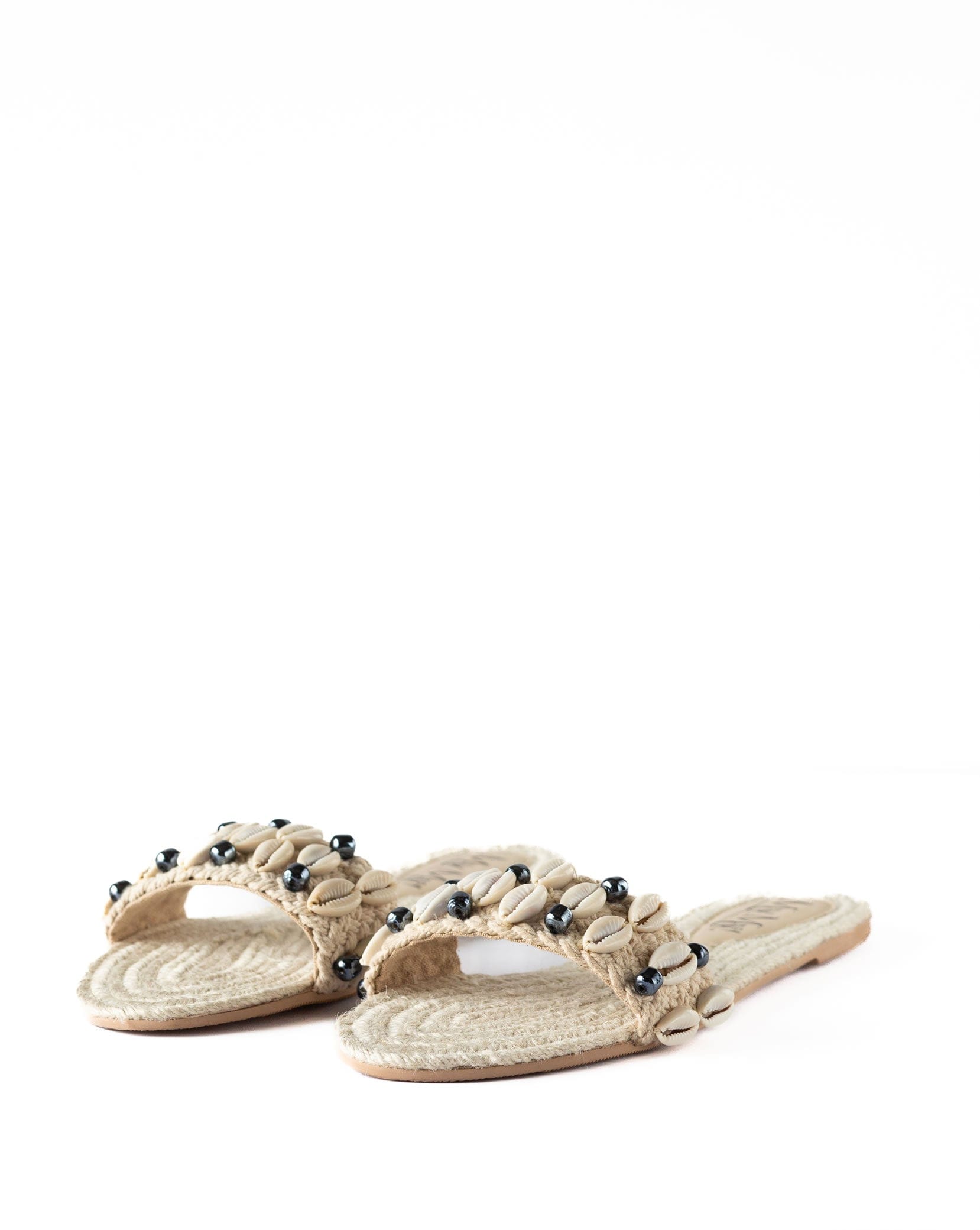 Jute Beaded Natural Flats (41% OFF)