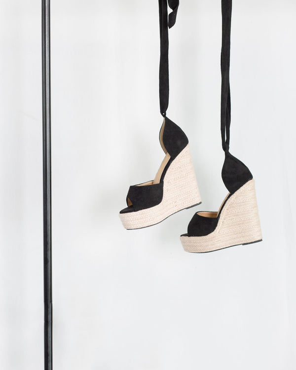 Lace-up Espadrilles Wedges