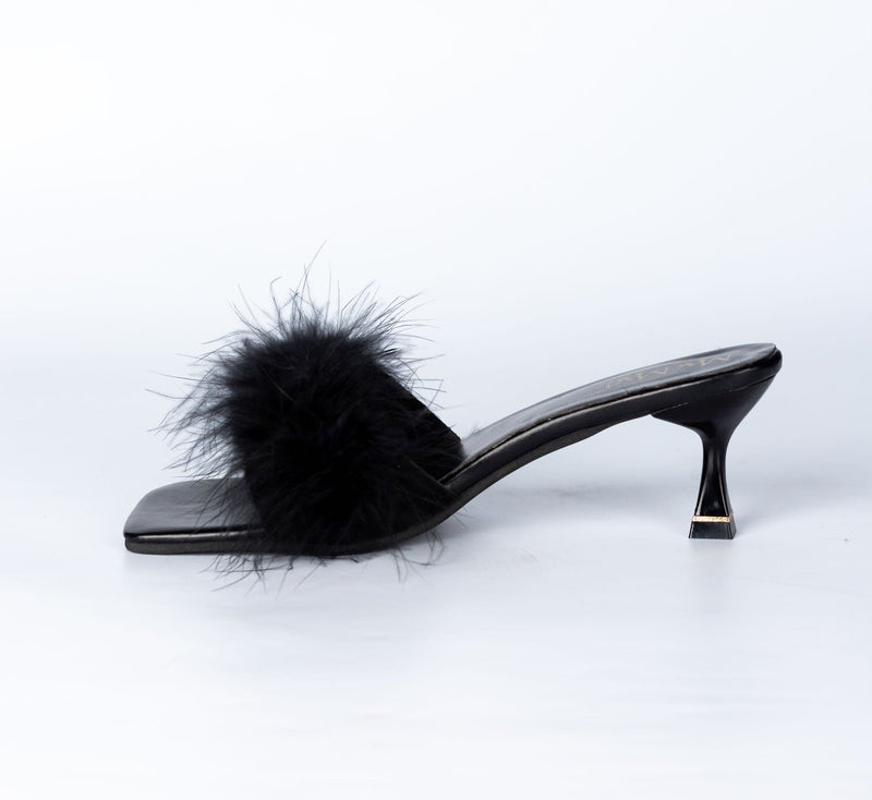 Luxurious Feather Mules