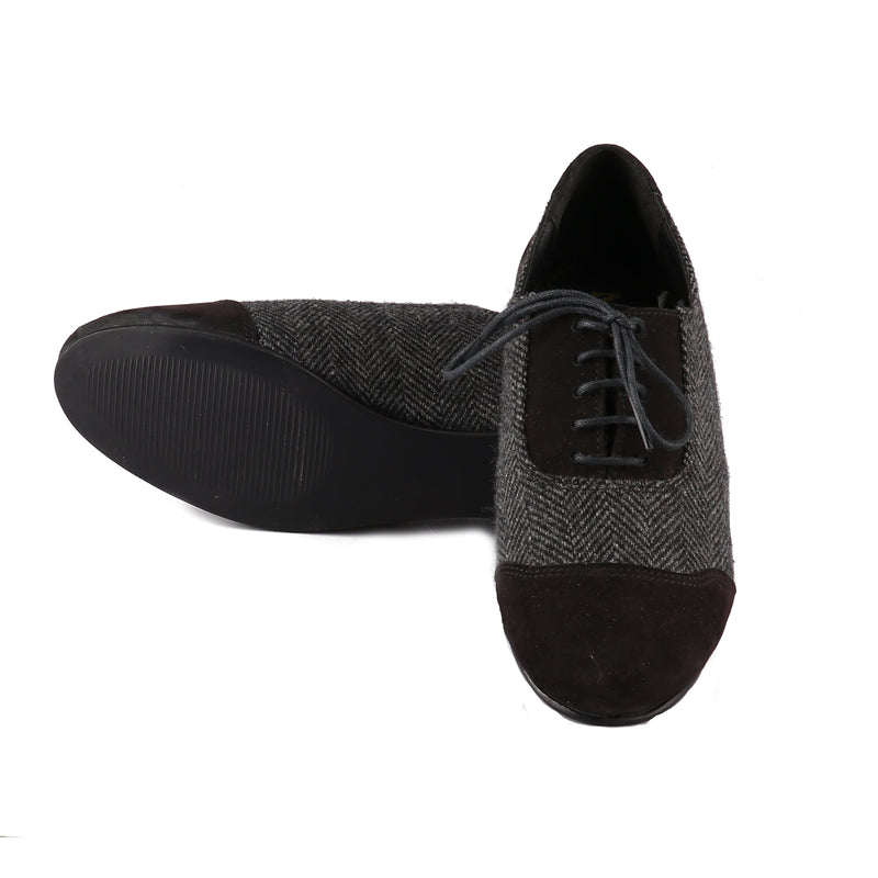Grey Tweed Oxfords (50% OFF)