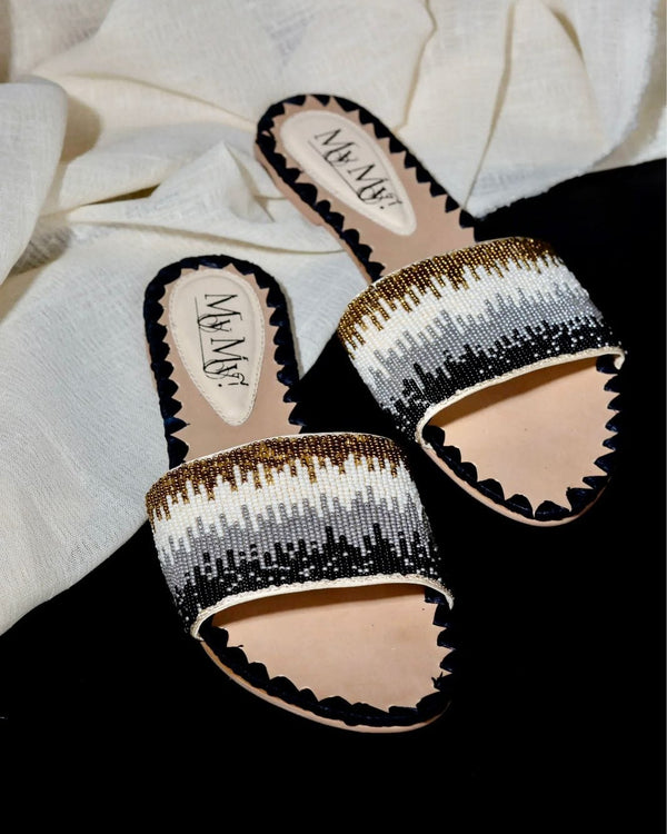 The black beaded Mules (50% OFF)